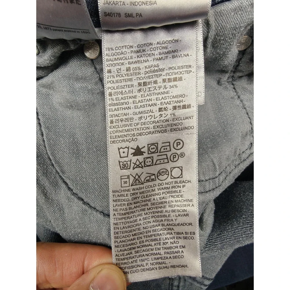 Levi's 541 Jeans Mens 40x30 Blue Dark Wash Athletic Taper Stretch Denim Zip Fly